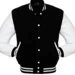 Black and White Letterman Varsity Jacket
