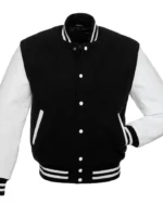 Black and White Letterman Varsity Jacket