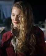 Blake Lively Another Simple Favor Maroon Coat