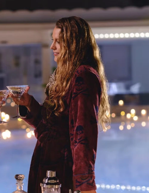 Blake Lively Another Simple Favor Maroon Coat Blake Lively Another Simple Favor Maroon Coat