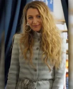 Blake Lively Another Simple Favor Striped Coat