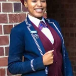 Blood & Water Notch Lapel Collar Blue Uniform Coat