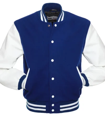 Blue and White Varsity Jacket