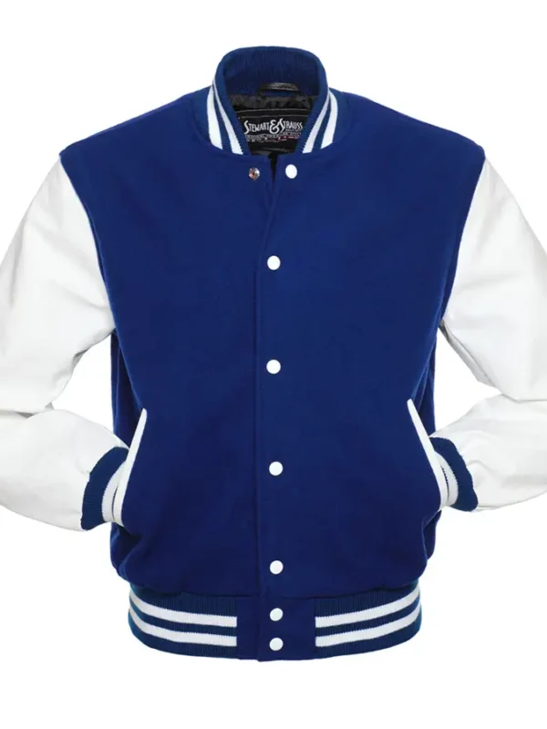 Blue and White Varsity Jacket