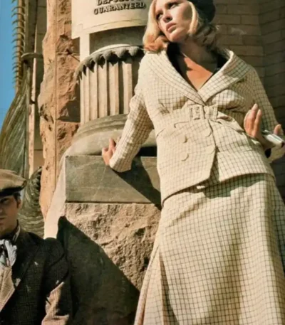 Bonnie Parker & Clyde 1967 Belted Coat