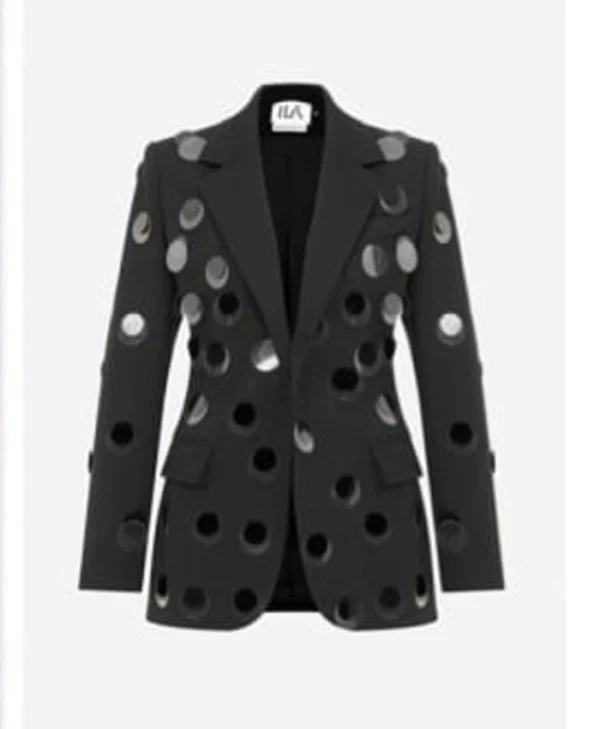 Brandy Clark The Kelly Clarkson Show Black Embellished Blazer