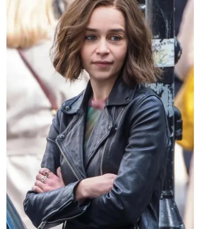 Emilia Clarke Secret Invasion Black Leather Jacket