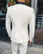 Javier Single Breasted 3 Piece White Tuxedo Suit