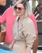 Joan 2024 Sophie Turner Tan Coat