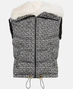 Monogrammed Fur Vest