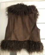 Monogrammed Fur Vest