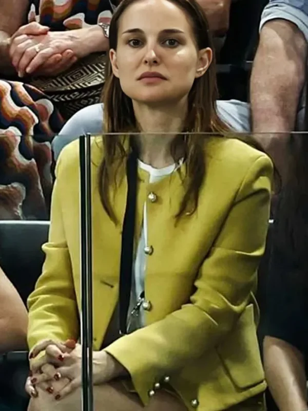 Natalie Portman Artistic Gymnastics Women Team Final Yellow Wool Coat