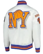 New York Knicks 2x Finals Champions Mash Up Capsule White Jacket