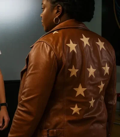 Ballard Samira Parker Brown Leather Biker Jacket