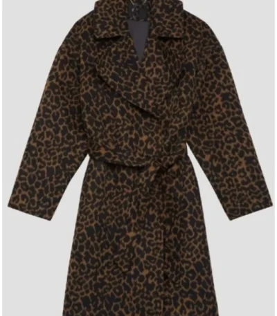 Stana Katic Murder in a Small Town Print Coat
