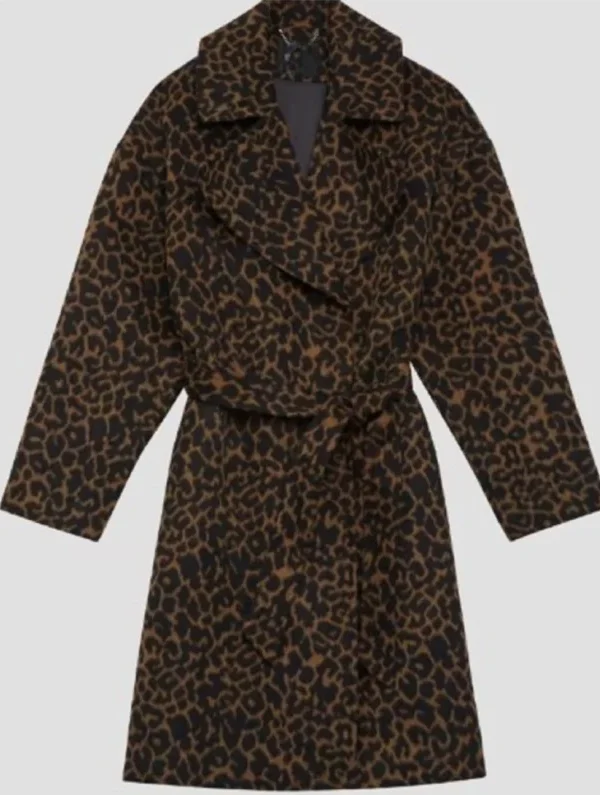 Stana Katic Murder in a Small Town Print Coat
