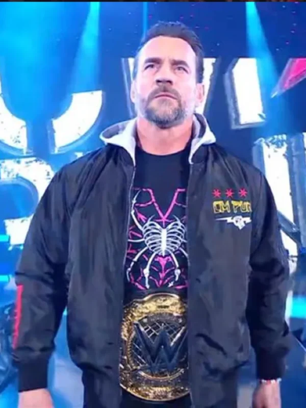 CM Punk Black Bomber Jacket