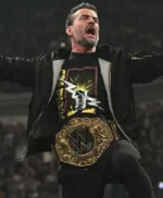 CM Punk Black Hooded Bomber Jacket