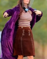 Daisy Jones & The Six 2023 Camila Morrone Purple Coat