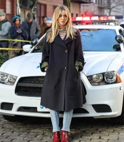 Cassie Bowden The Flight Attendant Black Coat