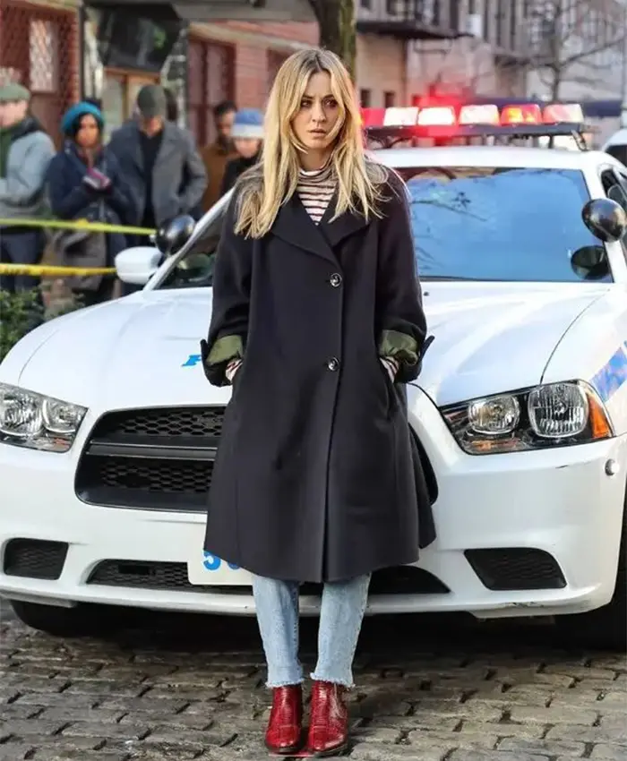 Cassie Bowden The Flight Attendant Black Coat Cassie Bowden The Flight Attendant Black Coat