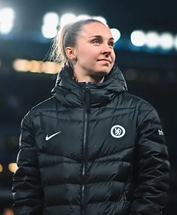 Chelsea F.C Women Black Puffer Jacket Chelsea F.C Women Black Puffer Jacket