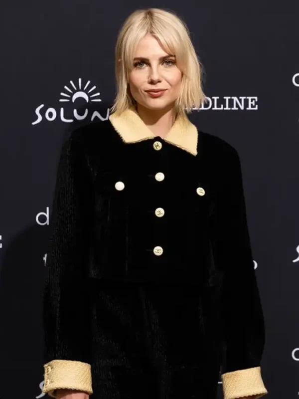 Chevalier 2023 Lucy Boynton Velvet Coat