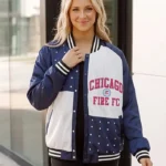 Chicago Fire FC Rhinestone Varsity Jacket