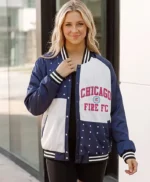 Chicago Fire FC Rhinestone Varsity Jacket