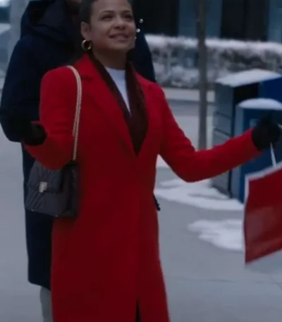 Christina Milian Meet Me Next Christmas Coat