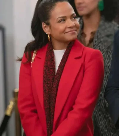Christina Milian Meet Me Next Christmas Coat