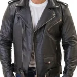 Classic Mens Black Premium Leather Motorcycle Jacket