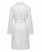 White Leather Trench Coat