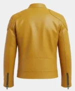 Yellow Leather Motorcycle Jacket