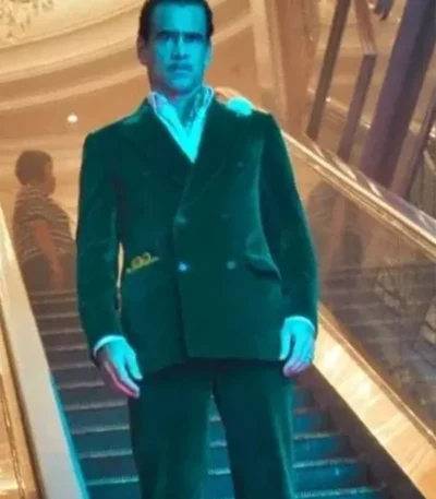 Colin Farrell Ballad of a Small Player Green Blazer