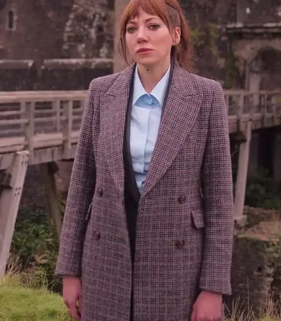 Cunk on Earth 2022 Philomena Cunk Plaid Coat