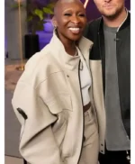 Cynthia Erivo Access Hollywood Leather Jacket