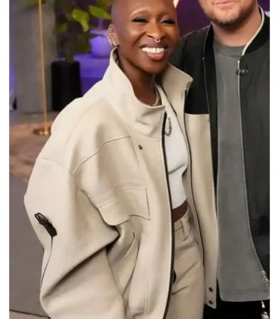 Cynthia Erivo Access Hollywood Leather Jacket