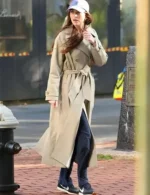 Dakota Johnson Materialists Beige Trench Coat