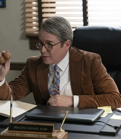 Daybreak Matthew Broderick Cord Blazer Coat