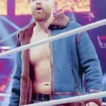 Dean Ambrose Blue Suede Shearling Jacket