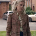 Denise Gough The Stolen Girl Wool Plaid Coat