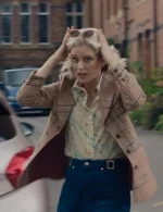 Denise Gough The Stolen Girl Wool Plaid Coat