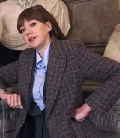 Cunk on Earth 2022 Diane Morgan Brown Coat