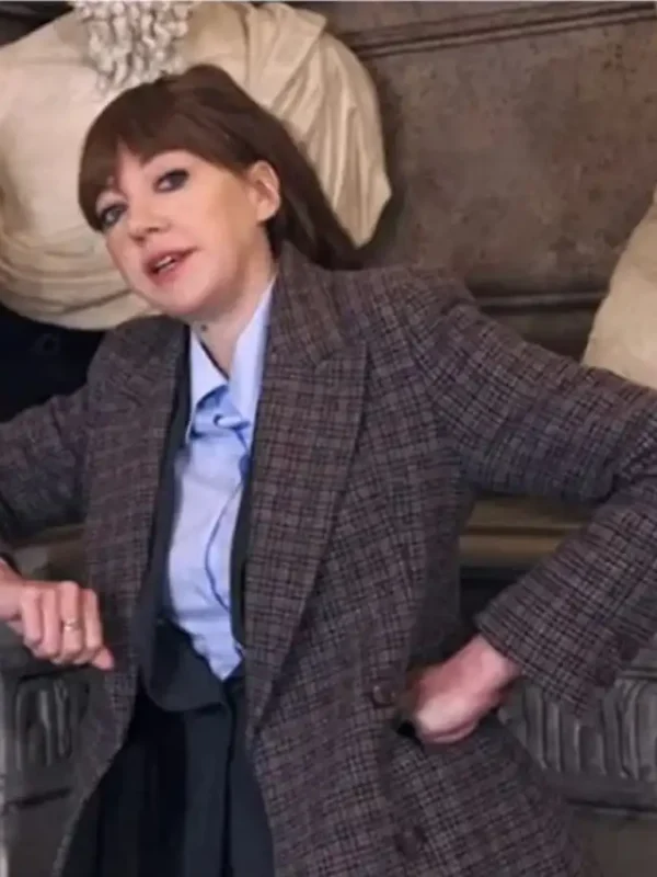 Cunk on Earth 2022 Diane Morgan Brown Coat