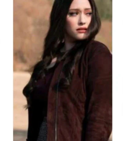 Dollface Jules Wiley Brown Suede Leather Jacket