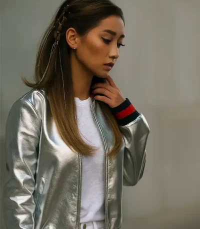 Dollface S01 EP09 Madison Maxwell Silver Jacket