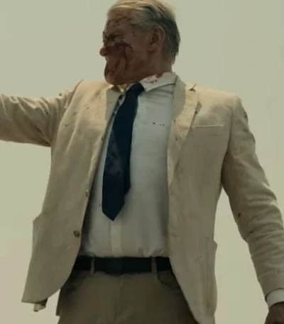 Dolph Lundgren Wanted Man (Movie 2024) Creamy Blazer