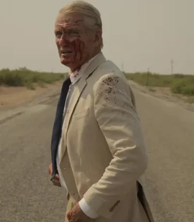 Dolph Lundgren Wanted Man (Movie 2024) Creamy Blazer