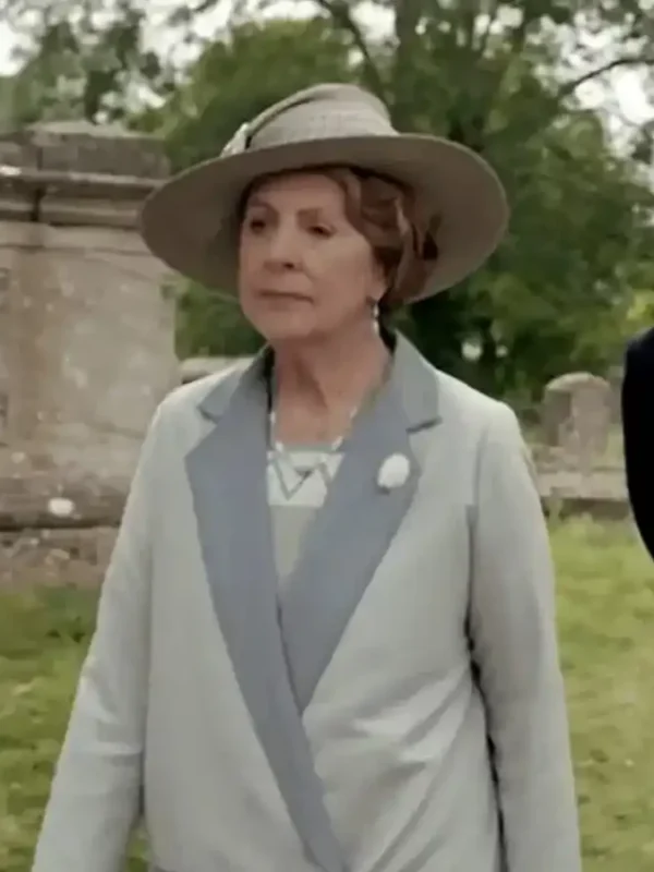 Downton Abbey A New Era Isobel Merton Grey Cotton Coat